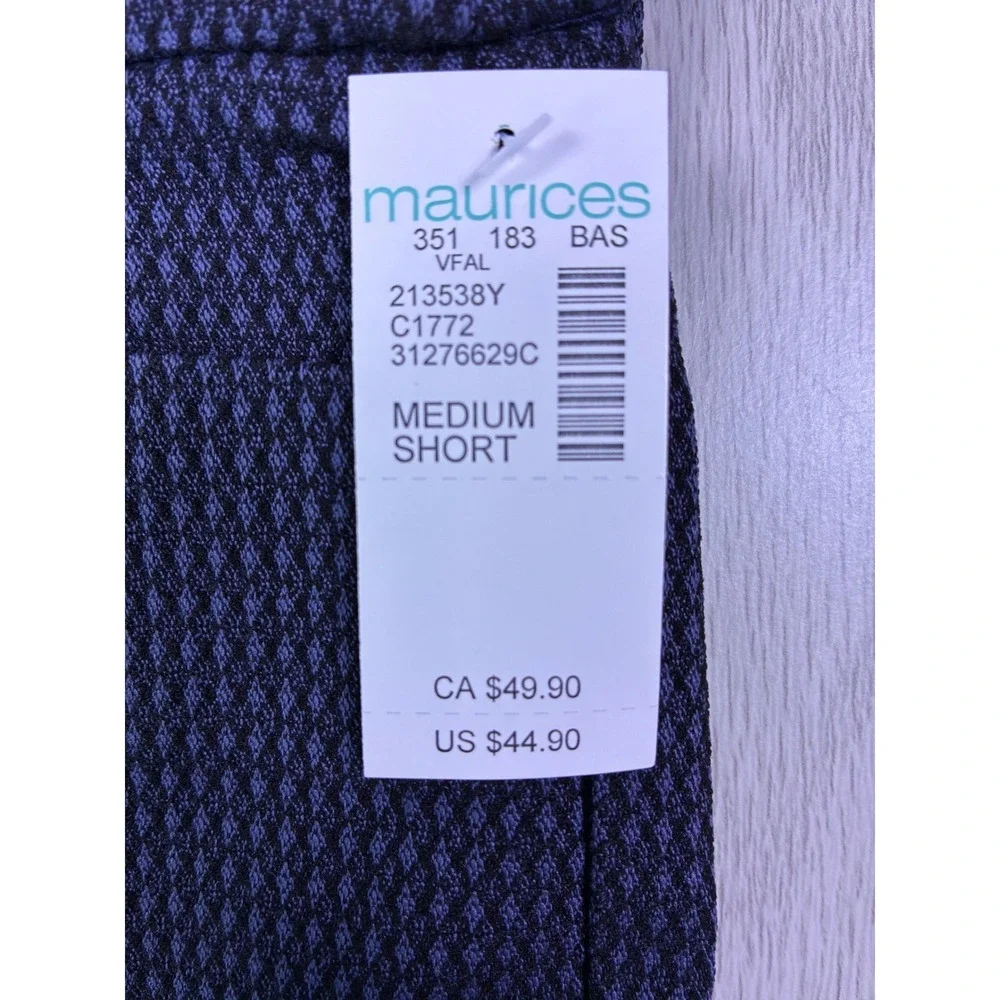 Maurices Boot Cut Mid Rise Bengaline Pants Women's Medium Navy - Picture 6 of 12